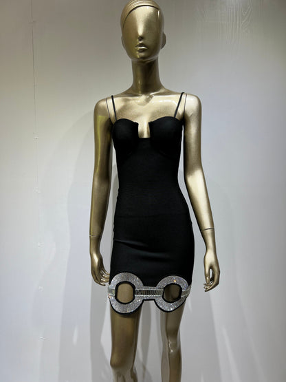 Damen-Minikleid, Spitze, Tüll, ärmellos-5