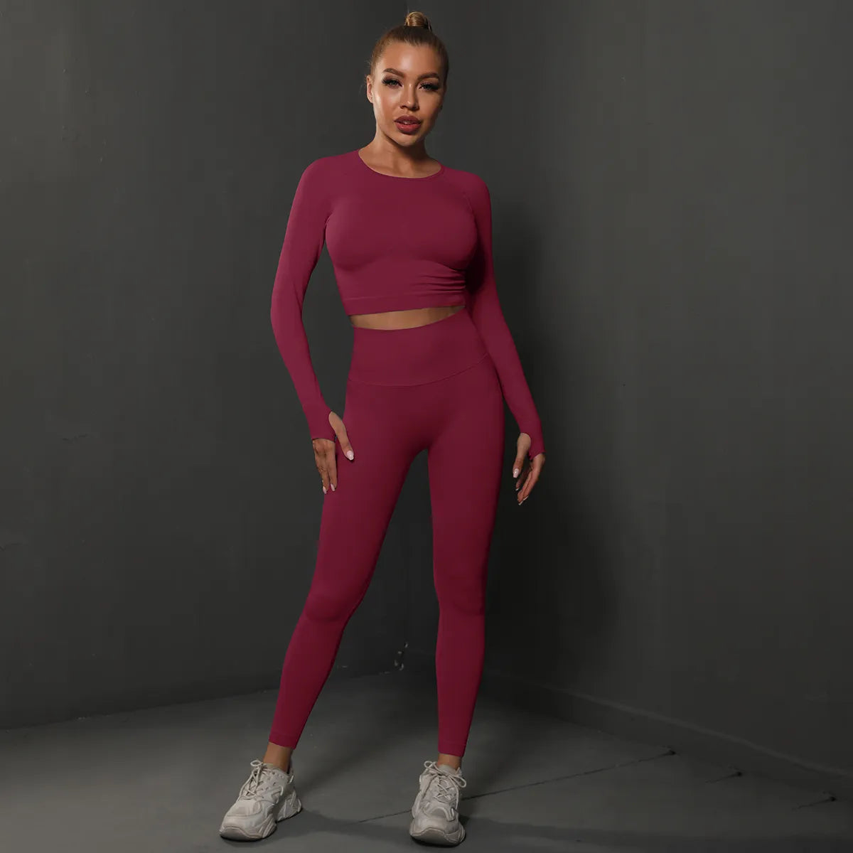 Damen Sportliche Hose Hohe Taille Atmungsaktiver Spandex Nylon-6