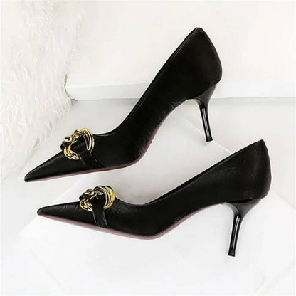 Elegante schwarze Stilettos für Damen mit Gummisohle – 10 cm hoher Absatz, PU-Material, erhältlich in den Größen 36-41 3