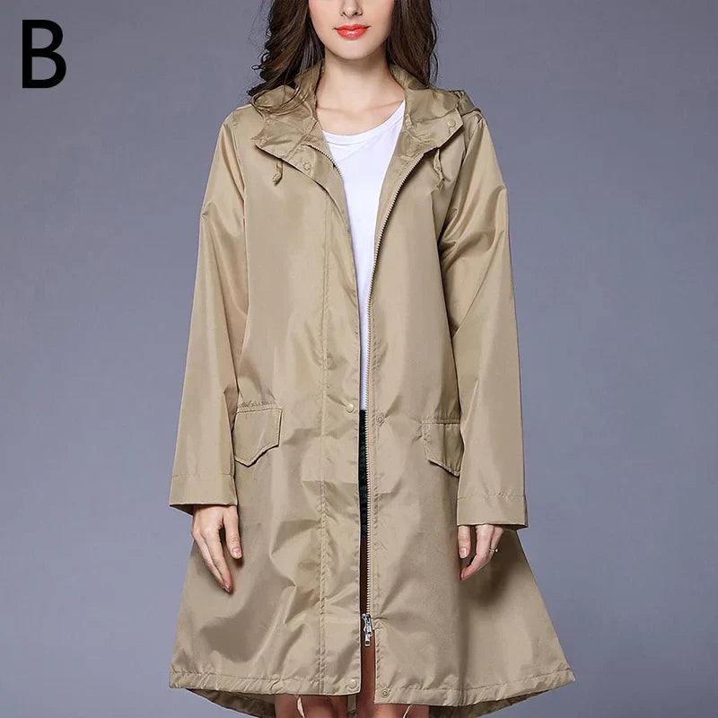 Variant image for Damen-Regenjacke, wasserdicht, elegantes Design für Outdoor-Aktivitäten-1