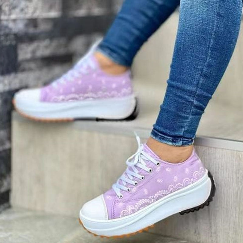Variant image for Damen Sneakers Geblümtes Design Canvas-5