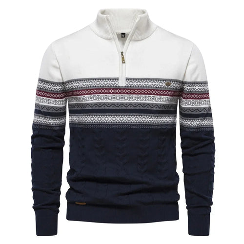 Herren-Pullover, Strick, Halbrollkragen, stretchiges Acryl 1