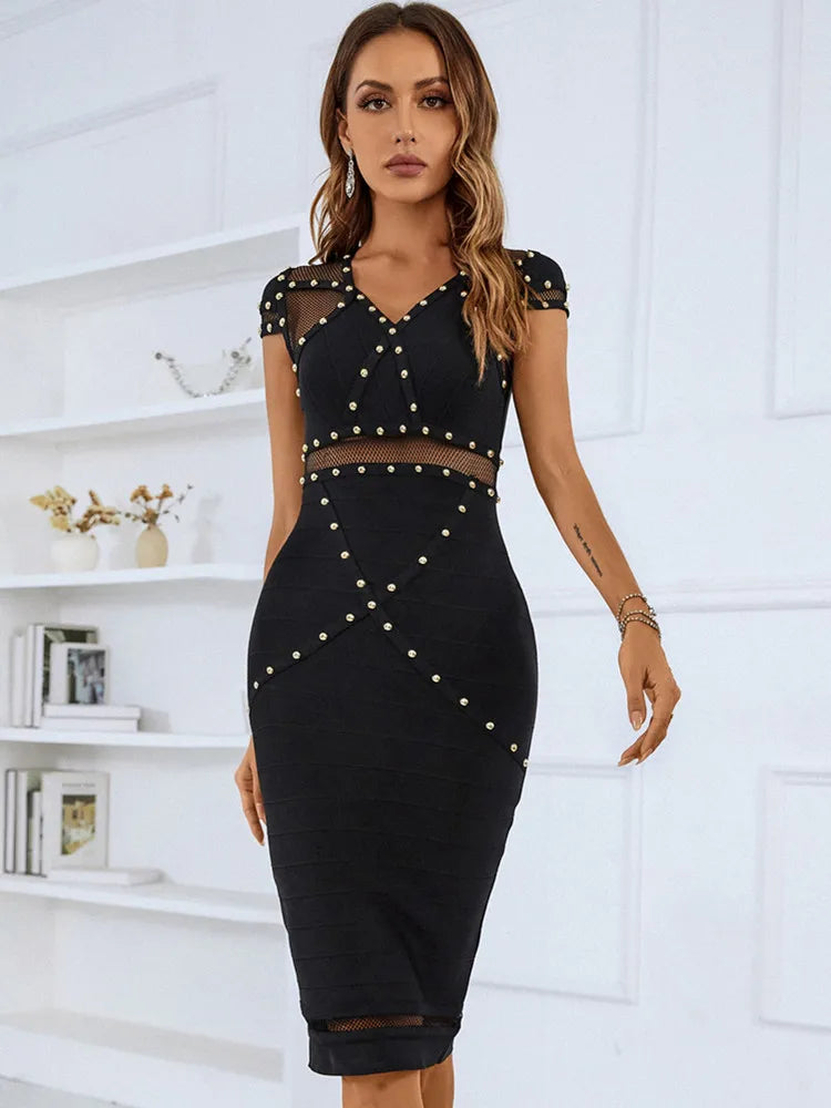 Variant image for Damen-Midikleid, mit Knopfdetails aus Polyester und Elasthan-1