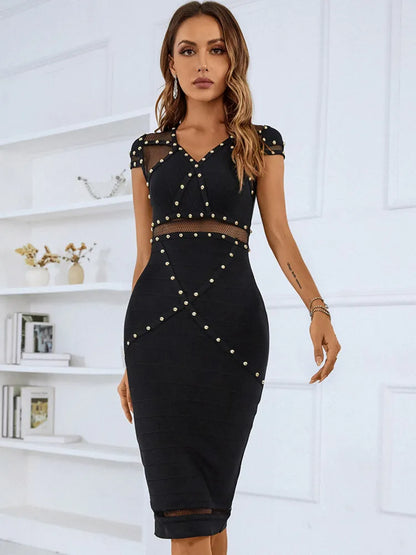 Variant image for Damen-Midikleid, mit Knopfdetails aus Polyester und Elasthan-1