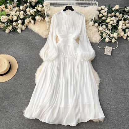 Maxikleid für Damen in A-Linie aus Polyester mit Reißverschluss für Party und Hochzeit – Elegantes langes Kleid für Frauen 4