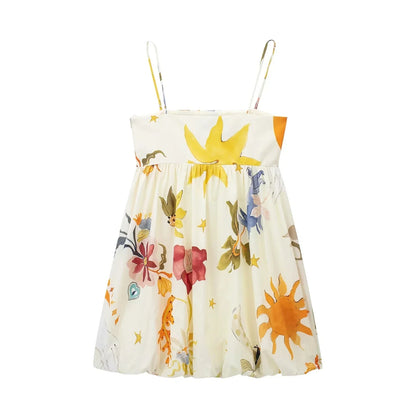 Mini-Kleid für Damen in lockerem Schnitt aus Polyester – Spaghettiträger, lässige Silhouette, perfekt für Alltag und Feste 2