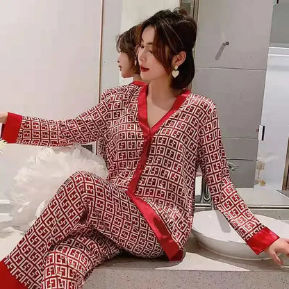 Variant image for Damen-Pyjama-Set, langärmelig, Polyester, knöchellang-5