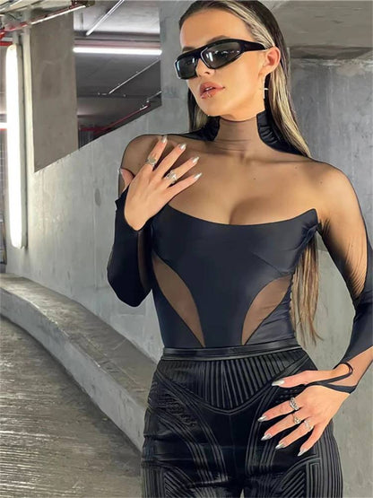 Damen-Body, auffällig, Design, Polyester, elegant, komfortabel, Passform-1