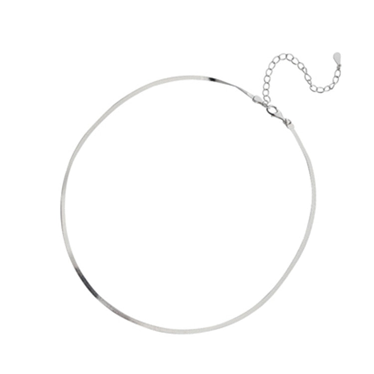 Variant image for Damen-Halskette, Schlangenknochen-Design, 925, Sterling, Silber, verstellbar, Länge-2