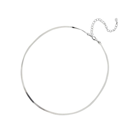 Variant image for Damen-Halskette, Schlangenknochen-Design, 925, Sterling, Silber, verstellbar, Länge-2
