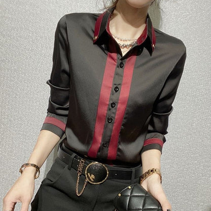 Herrenhemd, Slim Fit, Patchwork, Polyester-5