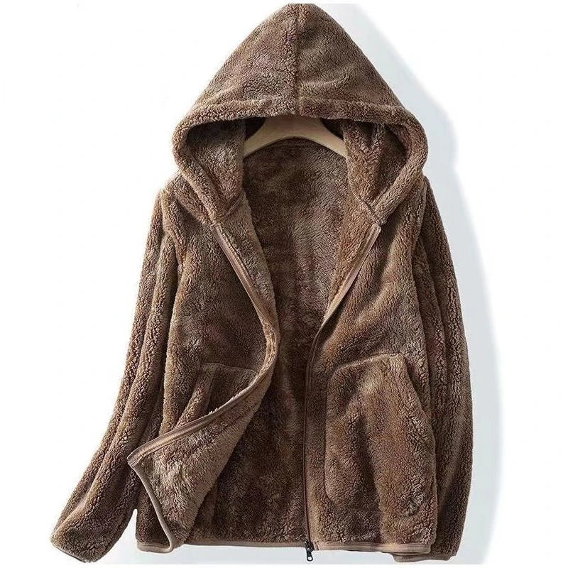 Variant image for Damen-Sweatshirt, aus Korallfleece, mit großer Kapuze-25