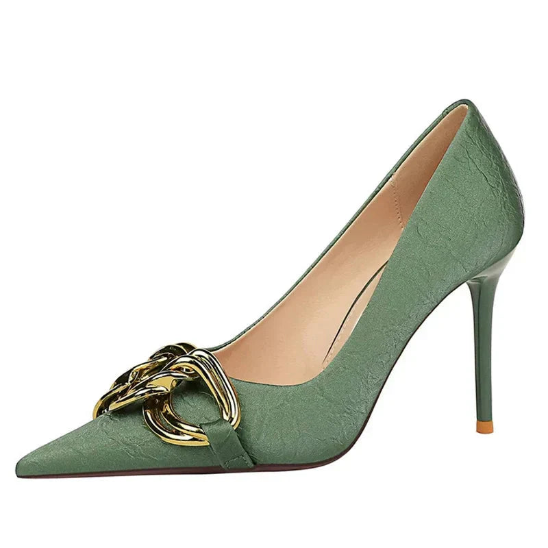 Elegante schwarze Stilettos für Damen mit Gummisohle – 10 cm hoher Absatz, PU-Material, erhältlich in den Größen 36-41 11