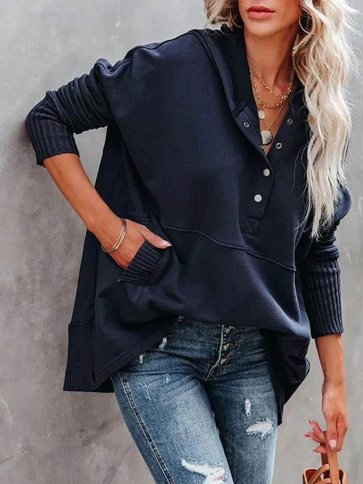 Variant image for Damen-Hoodie V-Ausschnitt Polyester-7