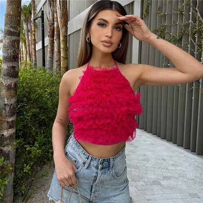 Damen Crop-Top Flauschig Polyester Weich 2