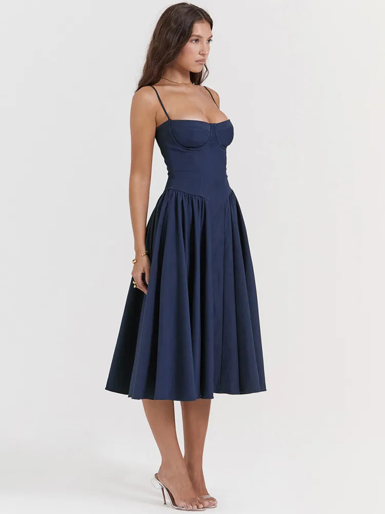 Schöne Damenkleider, voluminös, Rock, taillierte Silhouette, Polyester-2