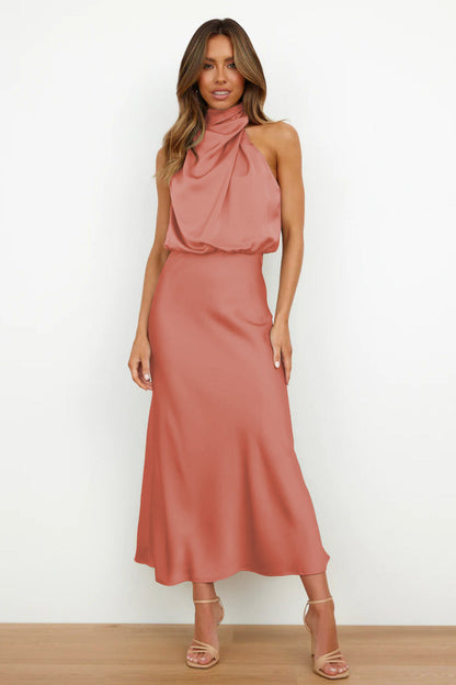 Damen-Satinkleid, eleganter Stil, schöne Damenkleider-3