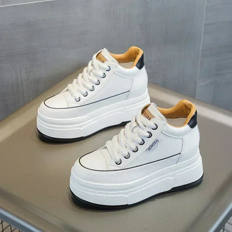 Variant image for Damen Sneakers Hoher Absatz Leder Gepolsterte Sohle-65