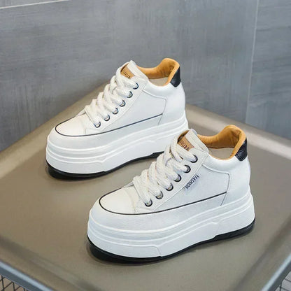 Variant image for Damen Sneakers Hoher Absatz Leder Gepolsterte Sohle-65