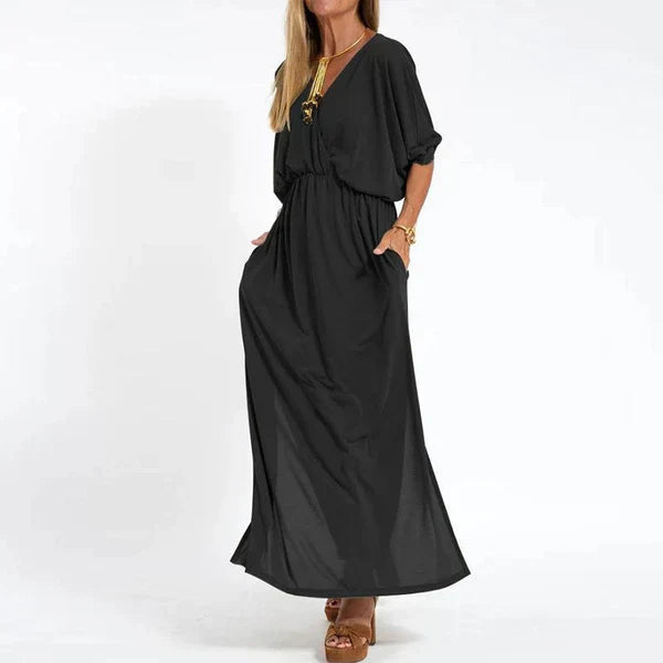 Damen-Maxikleid, Boho-Stil, leichtes Material-1