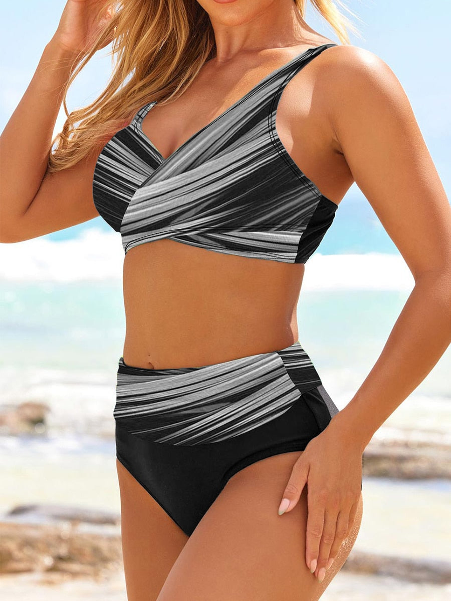 Damen Bikini-Set Komprimierendes Design Hochwertiger Stoff 2