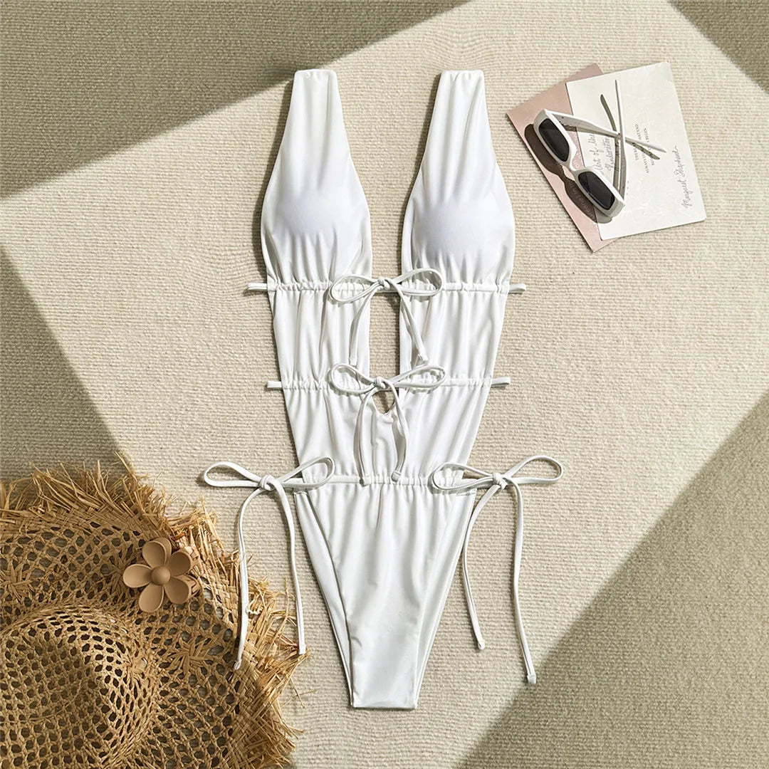 Damen-Monokini, elegant, Polyester, Spandex 8