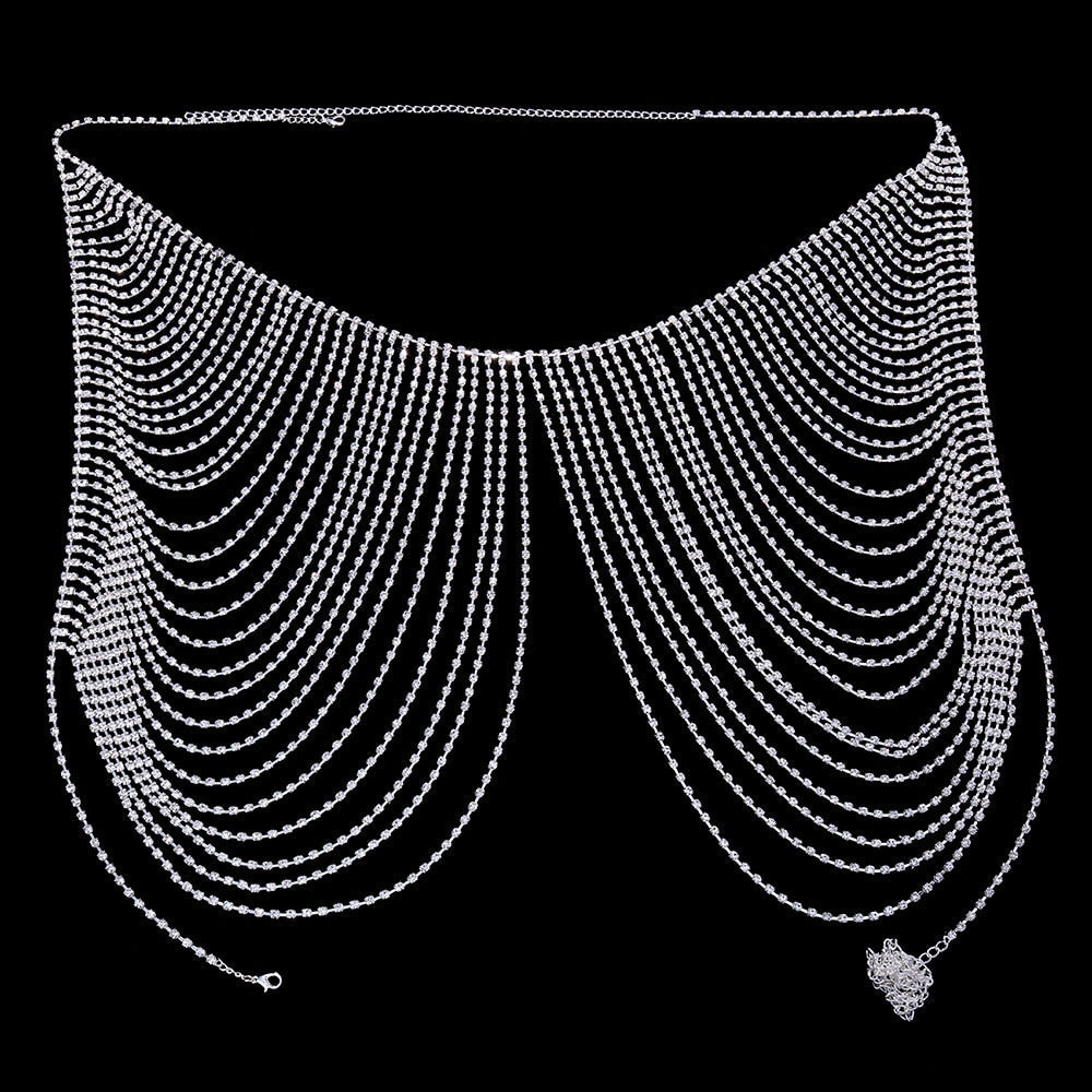 Damen-Körperschmuck, elegant, Kupfer, mit Strass-5