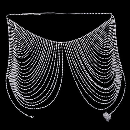 Damen-Körperschmuck, elegant, Kupfer, mit Strass-5