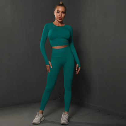 Variant image for Damen Sportliche Hose Hohe Taille Atmungsaktiver Spandex Nylon-10