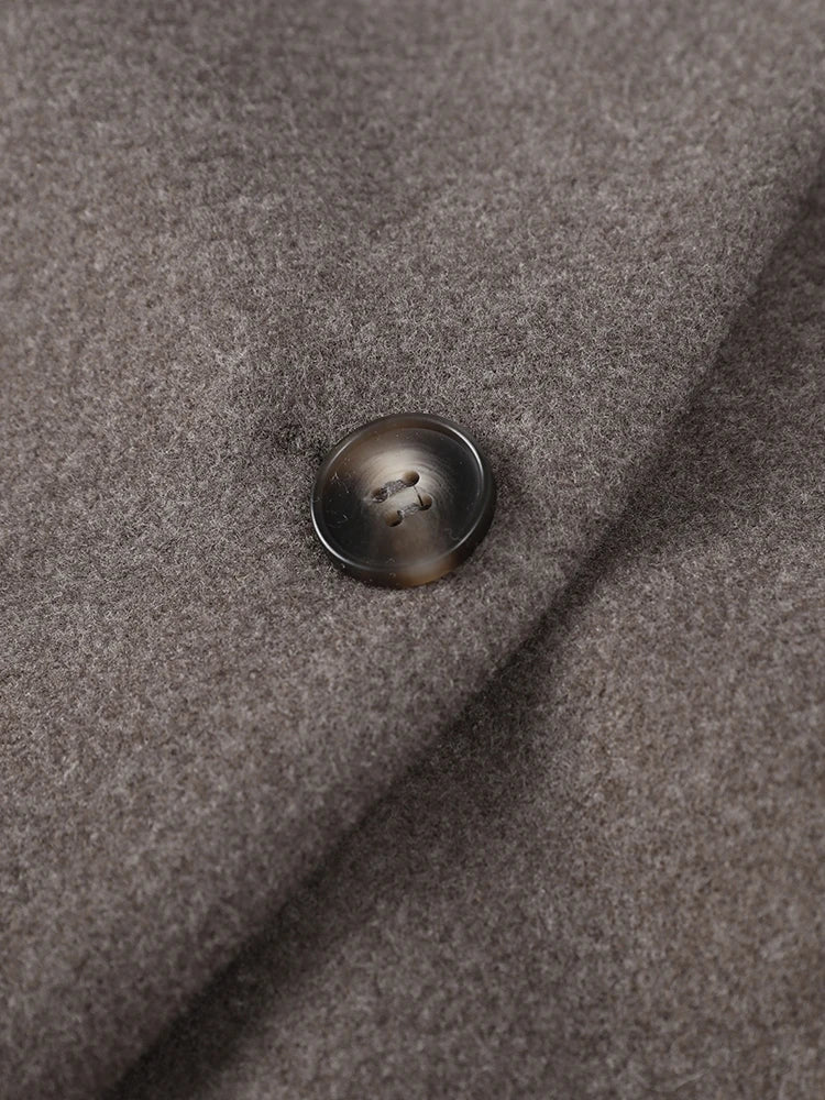 Damen Blazer V-Ausschnitt Einzelne Knöpfe Weich Atmungsaktives Material-5