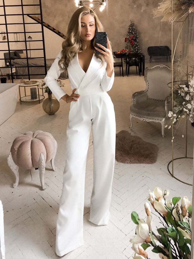 Variant image for Damen-Jumpsuit Lange Ärmel Schmale Passform Polyester-25
