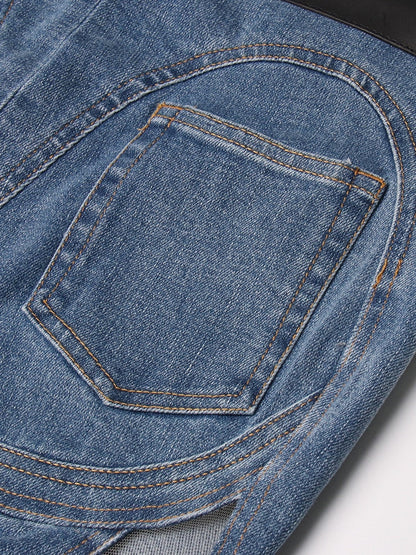 Damen-Jeans High Waist Lockerer Schnitt Baumwolle Denim-4