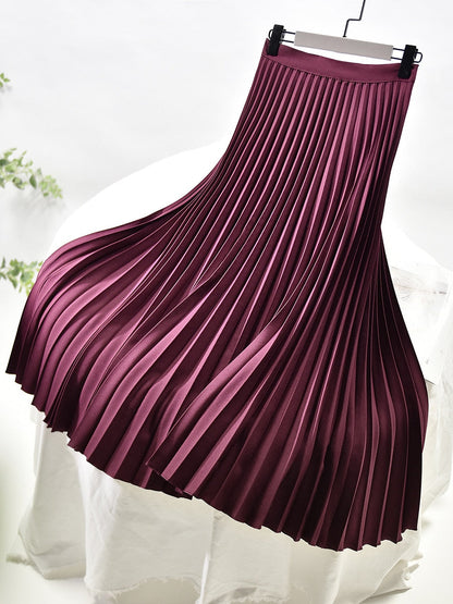 Variant image for Damen Plissierter Knöchelrock Polyester-10