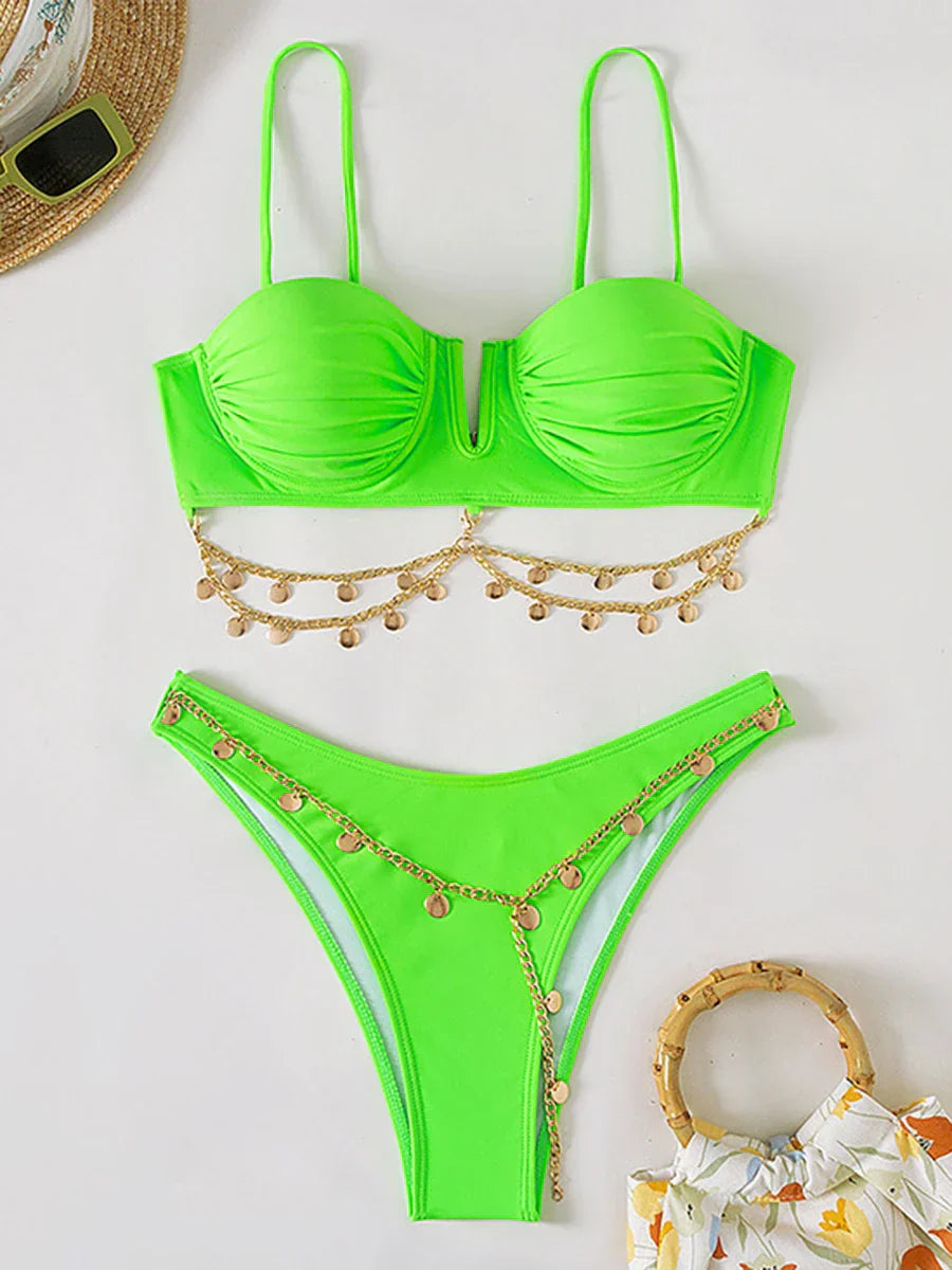Variant image for Damen Bikini-Set Strand-Look Spandex Polyester-1