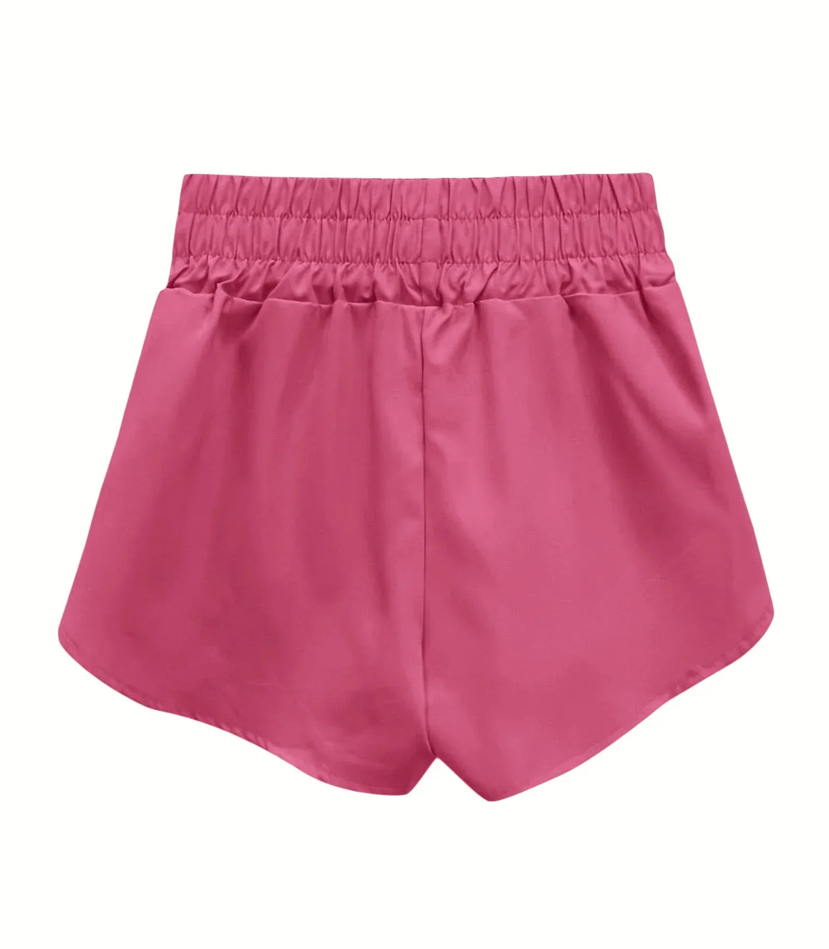 Damen-Trainingsshorts, hohe Taille, leichter Stoff, sportliches Design-4