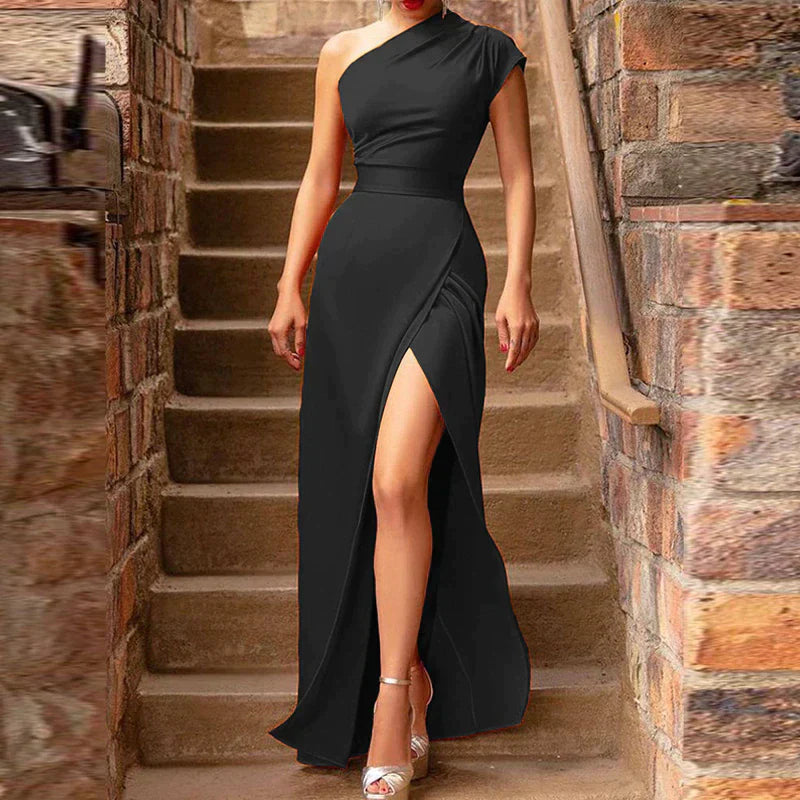 Variant image for Damen-Maxikleid, hoher Schlitz, Polyester, elegantes Design-19