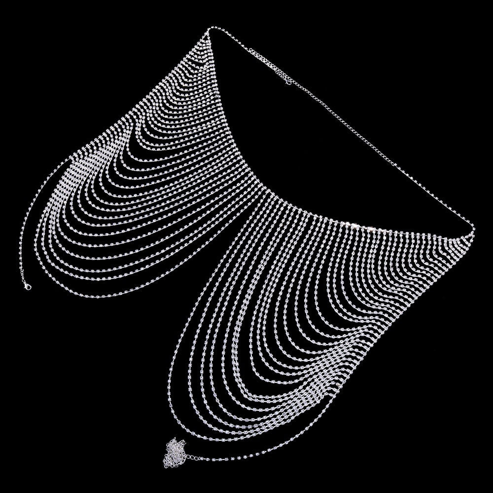 Damen-Körperschmuck, elegant, Kupfer, mit Strass-4