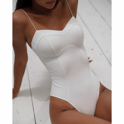 Mädchen-Badekleid, Spaghettiträger, Träger, Polyester-1