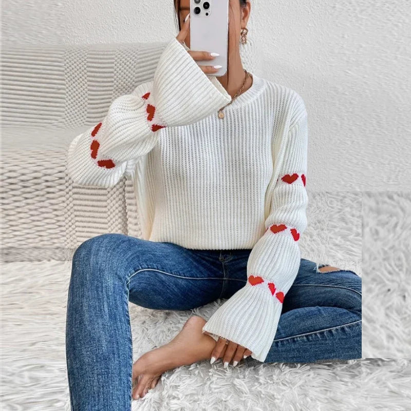 Damen Trägerpullover Blumenmuster Weicher Stoff-2