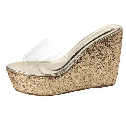 Variant image for Damen-Keilsandalen Plateau PU Offene Zehenpartie 3-5 cm-15