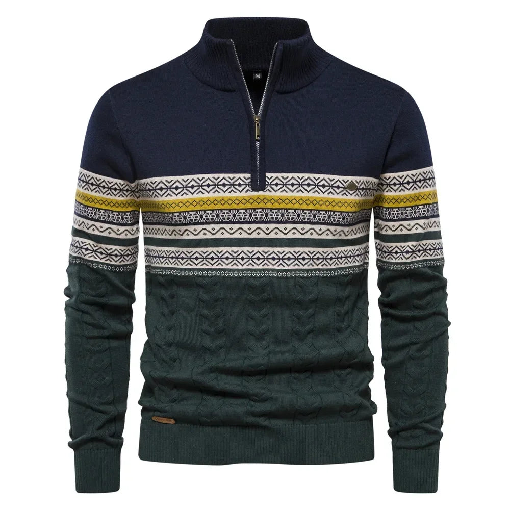 Herren-Pullover, Strick, Halbrollkragen, stretchiges Acryl 4