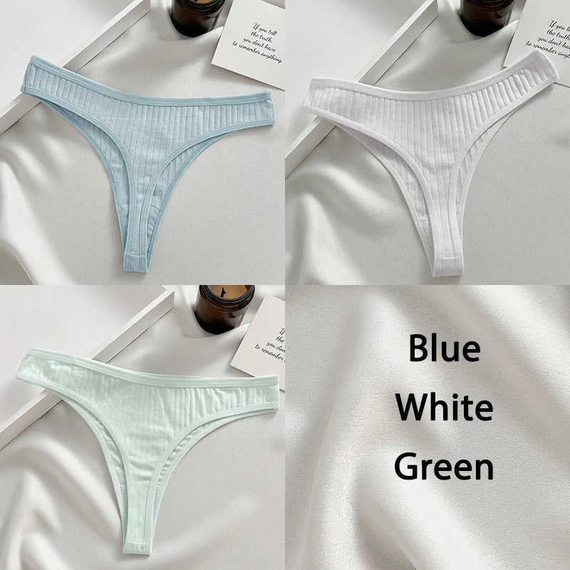 Variant image for Damen-Tanga, Set, monochrome Baumwolle, Spandex-17