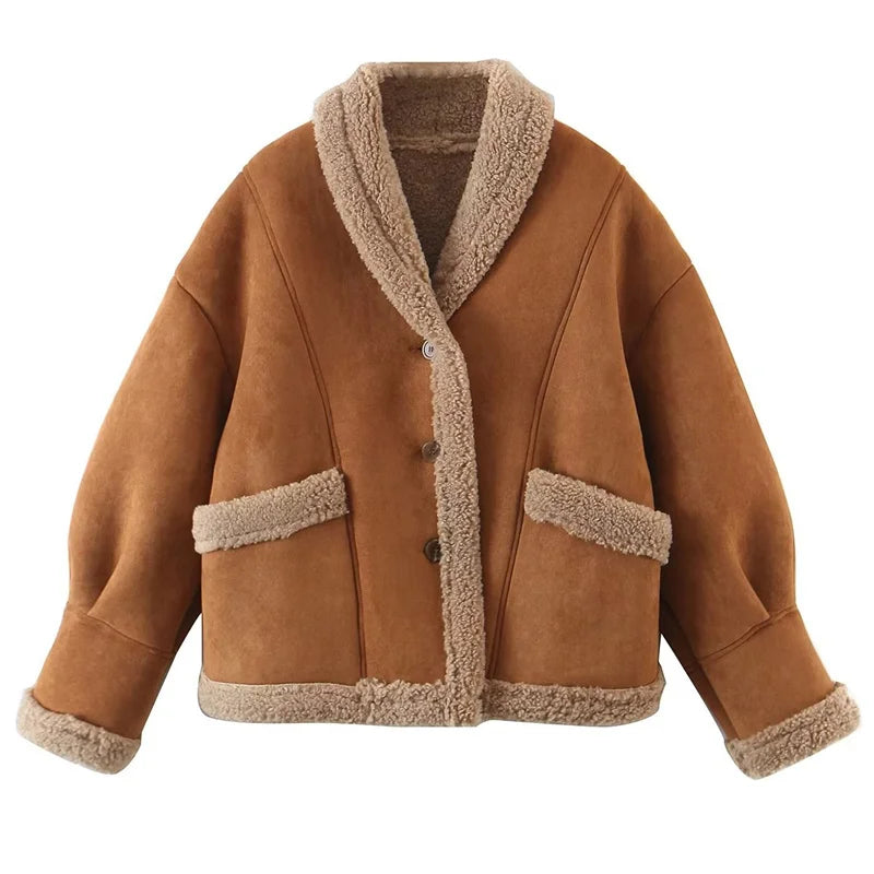 Damen-Lammwolljacke, elegant, moderner Schnitt, 100% reine Lammwolle-1