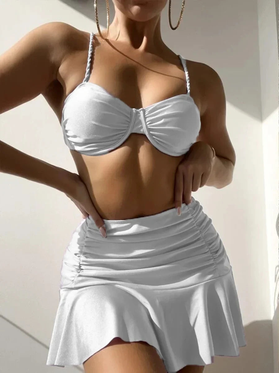 Variant image for Badeanzug Damen Dreiteilig Shaping Polyester für Strand und Pool-1