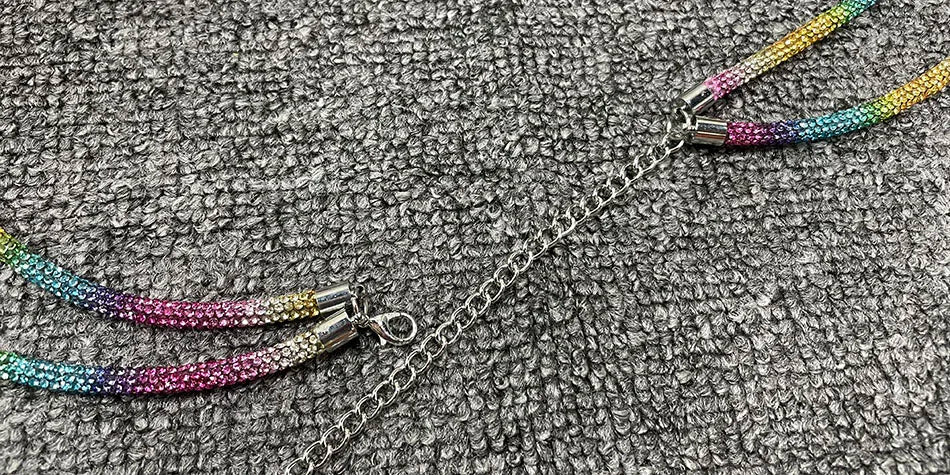 Regenbogen-Design-Schmuck für Damen aus langlebigem Polyamid – perfekt für Sommertage und festliche Anlässe 5