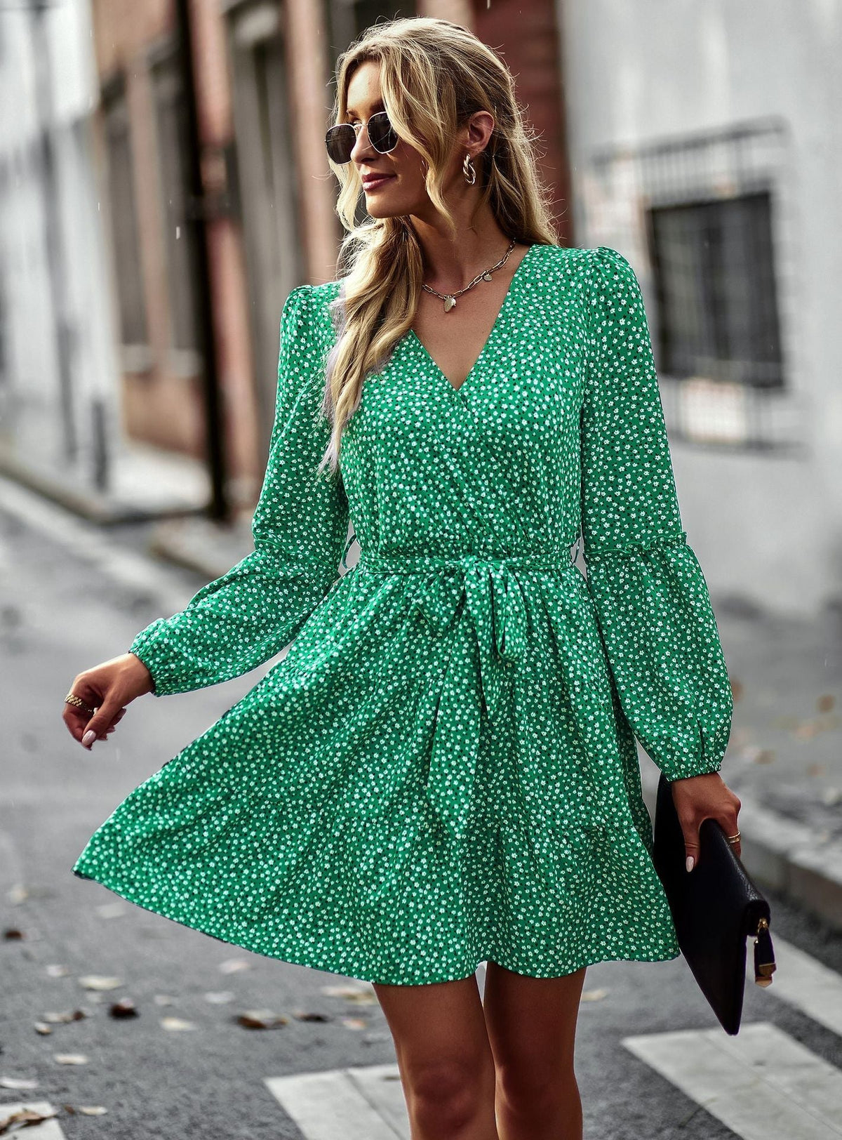Damen-Sommerkleid mit Tupfen aus 100% Baumwolle 2
