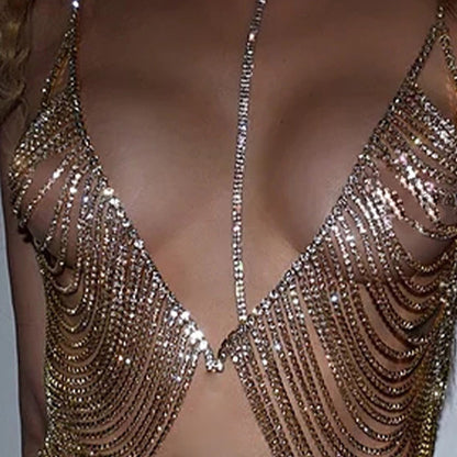 Damen-Körperschmuck, elegant, Kupfer, mit Strass-3