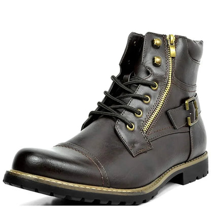Herren-Stiefel, Schnürung, Leder, langlebiger Komfort-2