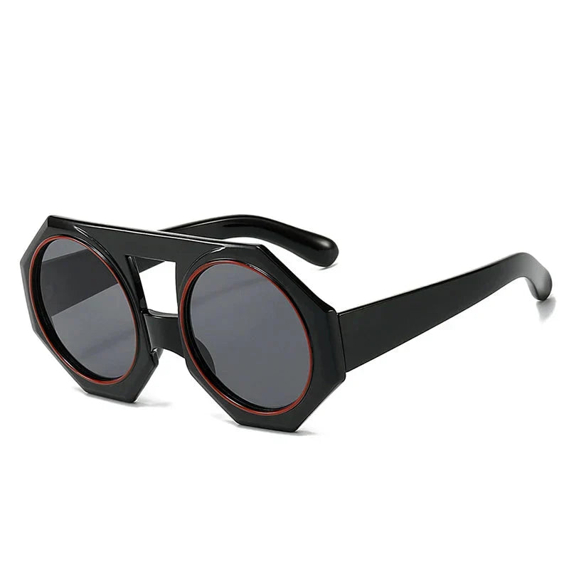 Variant image for Damen-Sonnenbrille, oversized, rundes Design, langlebiger Kunststoff-4