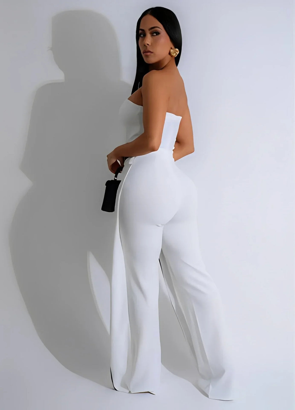 Damen-Jumpsuit Elegant Weiches Polyester Elasthan-3